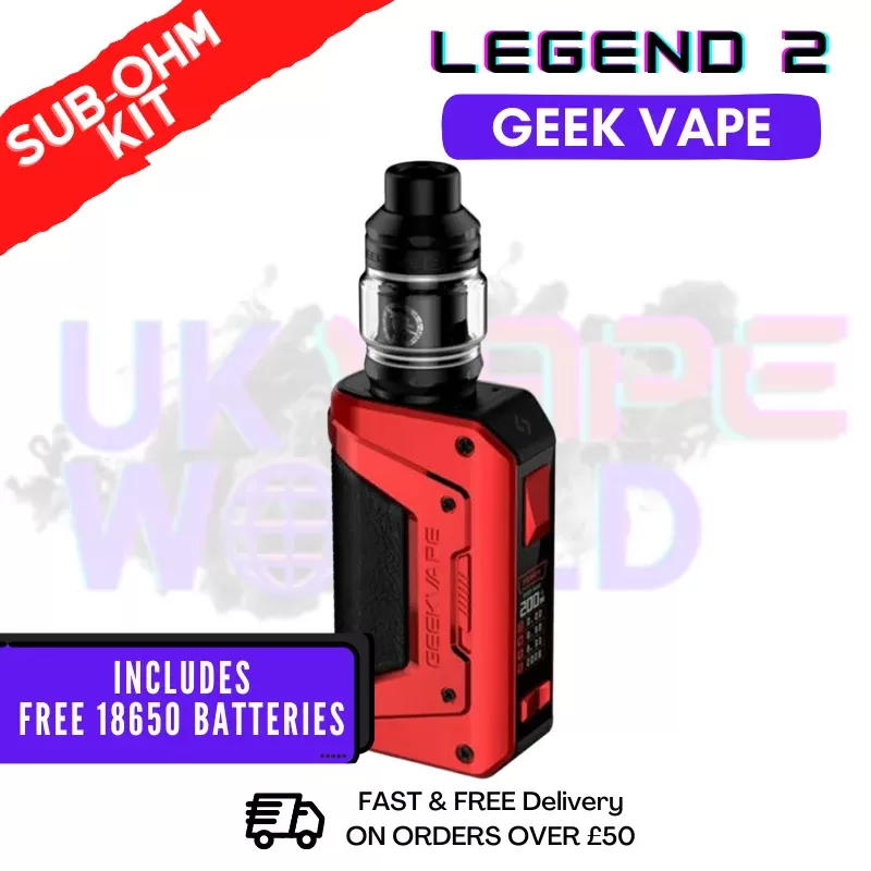 Red GeekVape Aegis Legend 2 L200 Sub Ohm Kit – ONLY £44.99