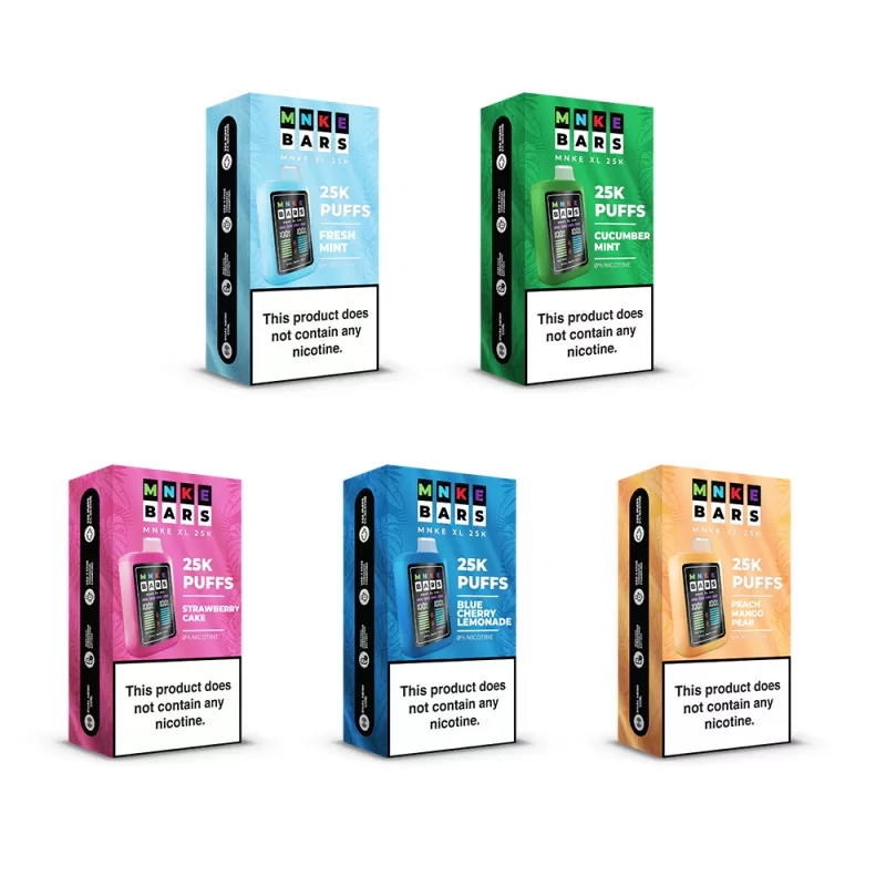 MNKE Bars XL 25K Zero Nicotine Disposable - 25,000 Puffs *** - Grape Iced