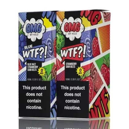 OMG E-Liquid – No Nicotine E-liquids – 100ml - WTF, BLUE WTF