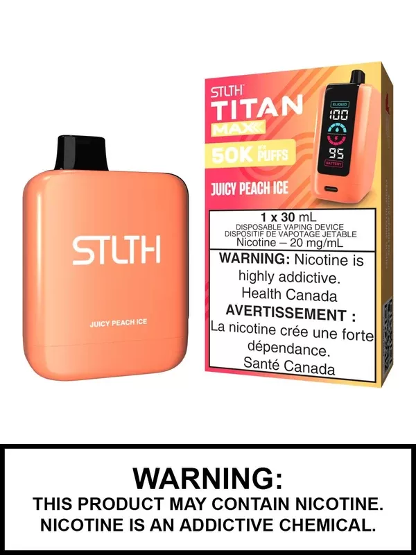 Juicy Peach Ice STLTH Titan Max Disposable Vape