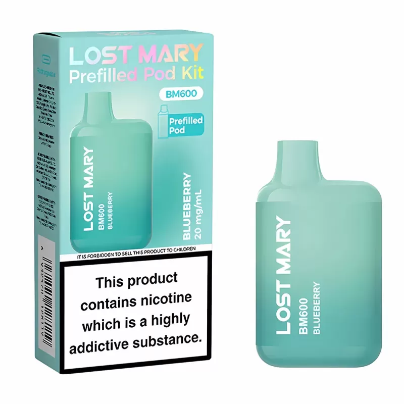 Lost Mary BM600 Prefilled Pod Kit - Box of 10 - Blueberry - Image 3