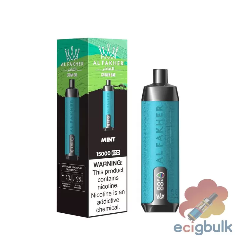 AlFakher Crown Bar 15000 Pro: 15K Puff Disposable Vape with USB-C - Image 2