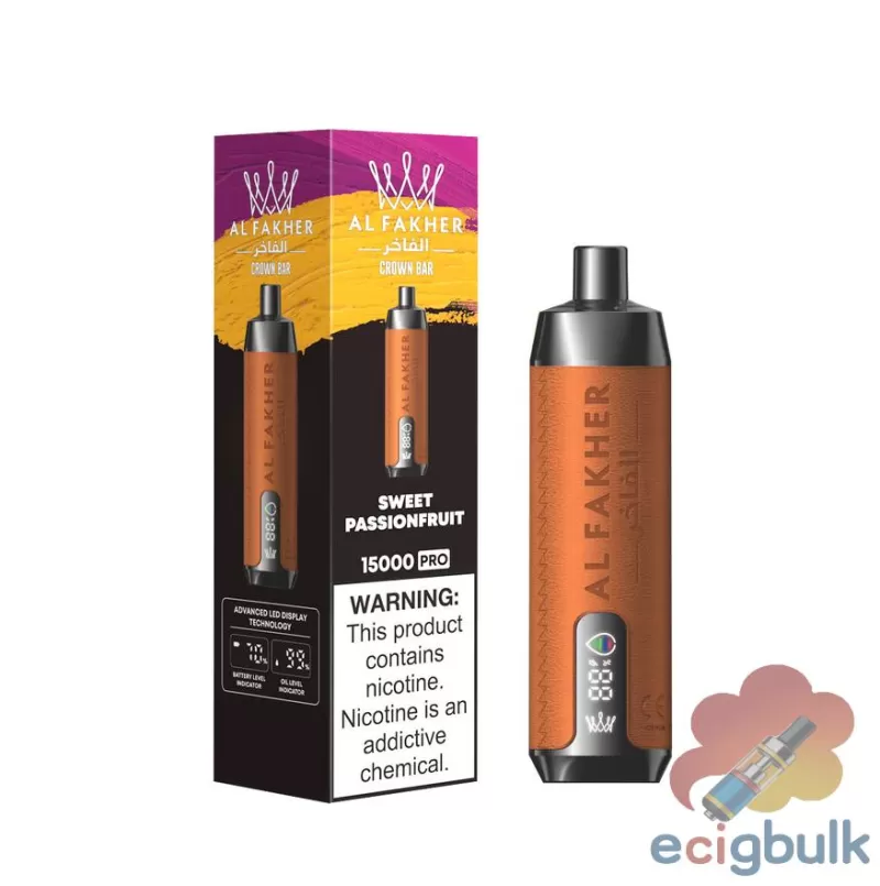 AlFakher Crown Bar 15000 Pro: 15K Puff Disposable Vape with USB-C - Image 3
