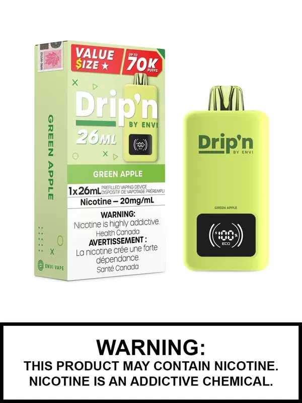 Green Apple Drip’n 26mL Disposable Vape