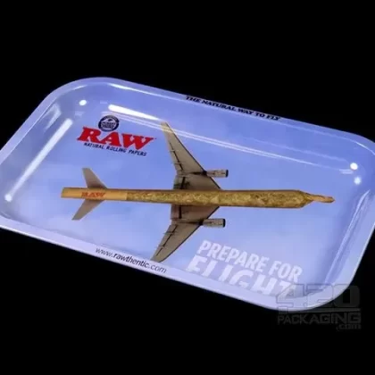 RAW Take Flight Small Metal Rolling Tray 1/Box