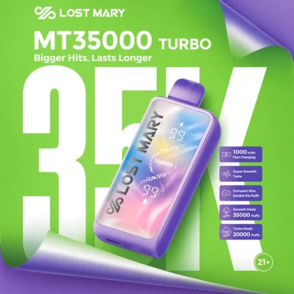 Made in Indonesia | Lost Mary MT35K Turbo Disposable - 35,000 Puffs - Toasted Banana