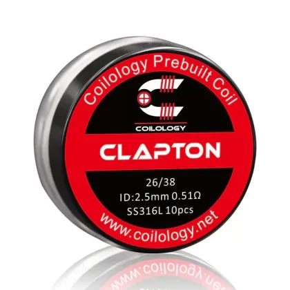 Coilology Premade Clapton Coils – 10 Pack - Resistance#0.24 Ohm Ni80>0.51 Ohm SS316L