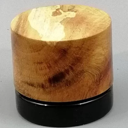 5ml Black Glass Container with Laurel Wood Top by PhattPiggie - Ejuicewarehouse
