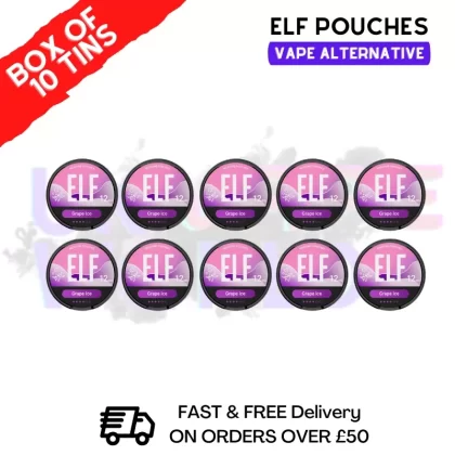 Grape ICE Elf Nicotine Pouches Box Of 10