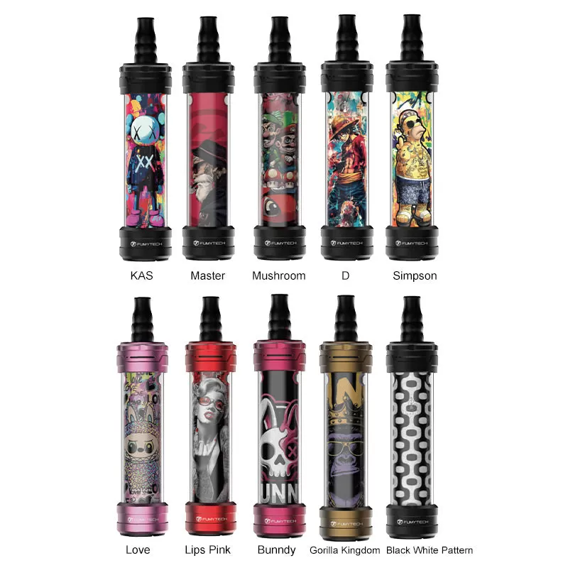 Fumytech Hookah Air Mini Pod Kit 1500mAh - Black White Pattern - Image 2