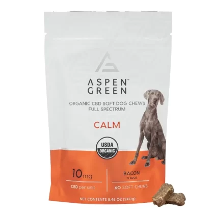 Aspen Green Calm Organic Broad Spectrum CBD Soft Dog Chews – 60 Count - Ejuicewarehouse