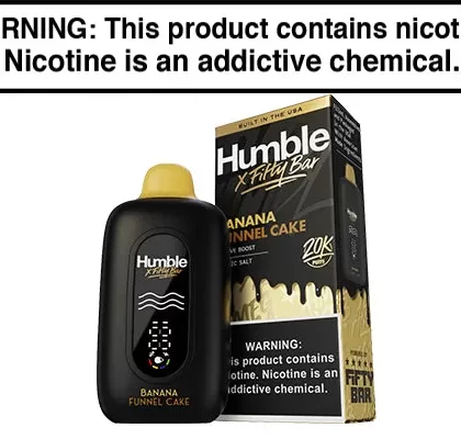 HUMBLE X Fifty Bar 20K 20000 Puffs Disposable - Banana Funnel Cake, Blue Slush