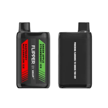 Raspberry Watermelon Ice + Green Apple Strawberry Ice – Flipper 12000 puffs By Slugger - Vapebazaar Pk