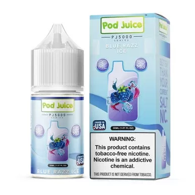 Blue Razz Ice by Pod Juice TFN PJ5000 Series Salt 30mL