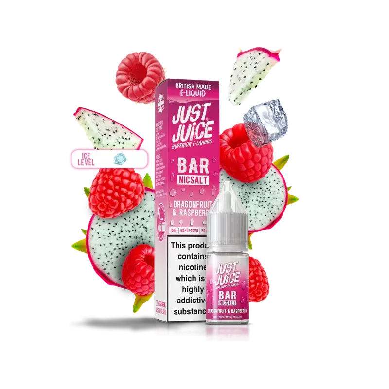 Just Juice Bar Dragonfruit & Raspberry 10ml Nic Salt – Exotic, Sweet, Smooth
