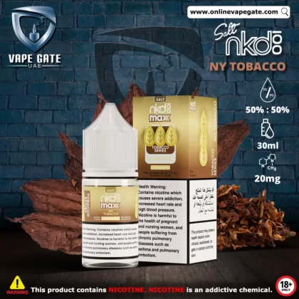 Naked 100 Max - NY Tobacco Saltnic 30ml - 20 mg / 30 ml