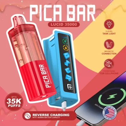 Assembled in USA | PICA BAR Lucid 35K Disposable KIT - 35,000 Puff - Straw Banana