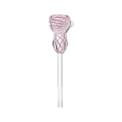 Wrap & Rake | Slider Bowl w/ White Swirl | 4″ – 9mm – Pink