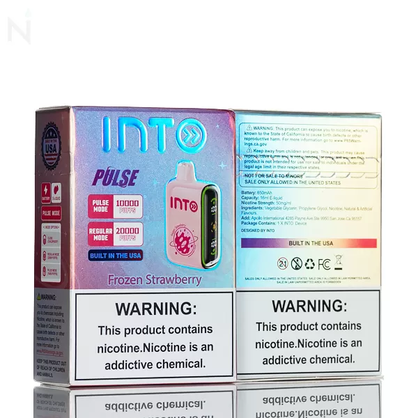 INTO PULSE 20K 20,000 Puffs Disposable Vape - Frozen Strawberry - Image 3