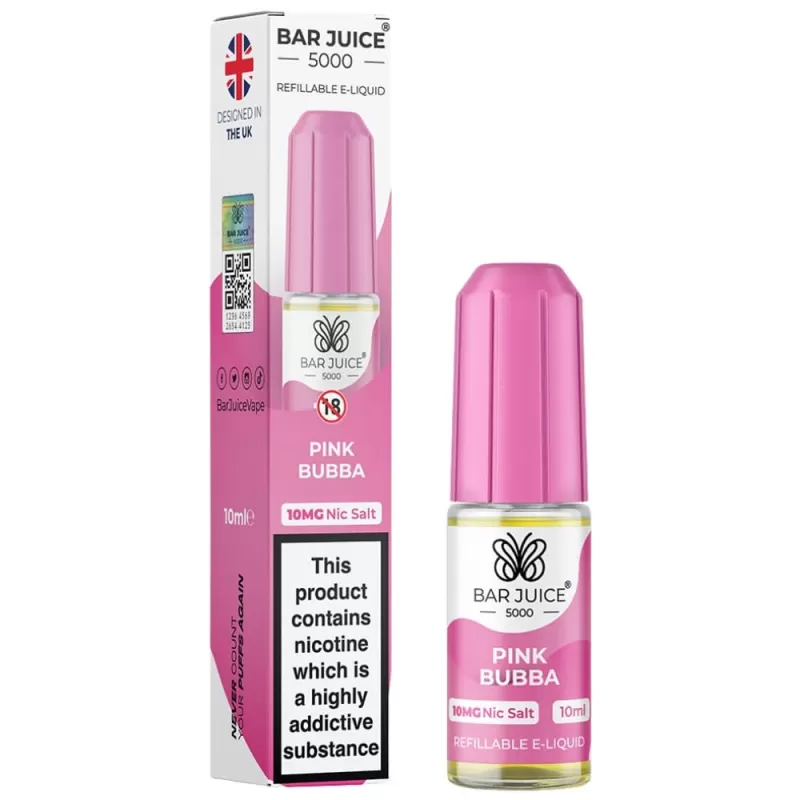 Pink Bubba Nic Salt E-Liquid by Bar Juice 5000 (10ml) - 15mg
