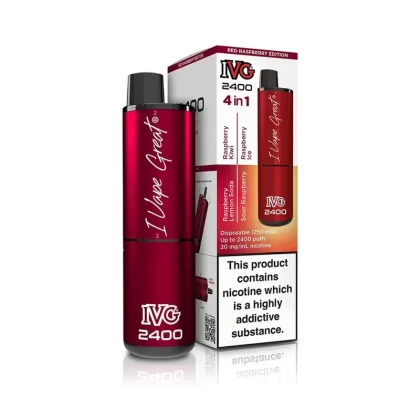 IVG 2400 2 in 1 Multi Flavour Red Raspberry Edition