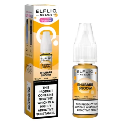 Rhubarb Snoow Nic Salt E-Liquid by Elf Bar Elfliq (10ml) - 20mg