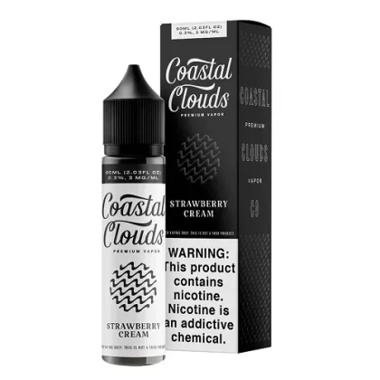 Coastal Clouds Strawberry Cream 60ml Vape Juice - Eightvape