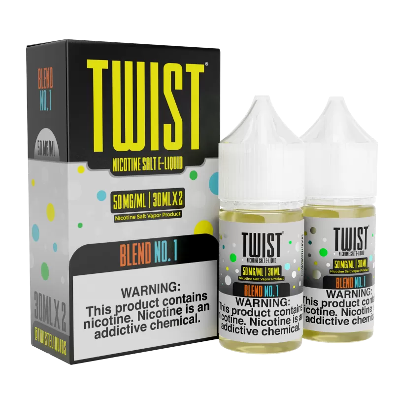 TWIST Nicotine Salt E-Liquid - Blend No.1 - 60ML E-Liquid (Twin 30ML Pack)