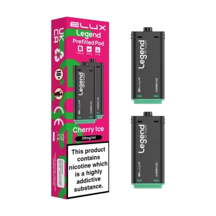 Cherry Ice Elux Legend 1500 Pods - 20mg - Vape Product