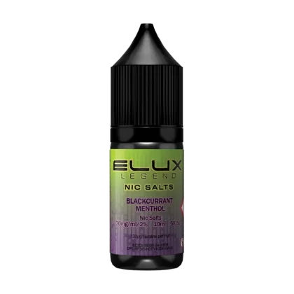 Blackcurrant Menthol Nic Salt by Elux 10ml - 10mg - Vape Product (0884AA)