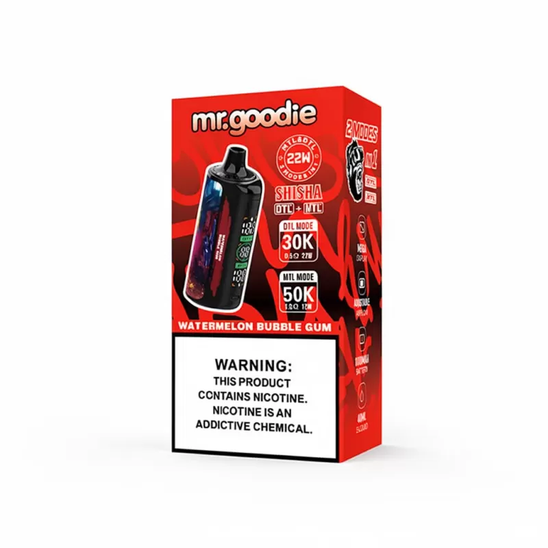 Mr.Goodie Shisha 50k Puffs Dual Mode Disposable Vape - Double Apple, Grape Mint; Vape Product, Vape Product - Image 2