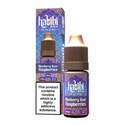 Habibi Blueberry Sour Raspberry Nic Salt Vape Juice - 10 Pack - 20mg