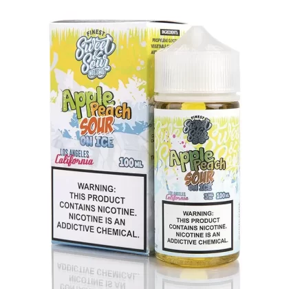 APPLE PEACH SOUR RINGS ON ICE FINEST SWEET & SOUR 100ML – 3MG - Vape Product