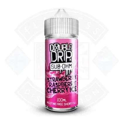 Double Drip Strawberry Raspberry Cherry Ice 0mg 100ml Shortfill