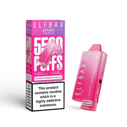 Elf Bar AF5500 Prefilled Kit Strawberry Raspberry Cherry Ice - Strength#20mg