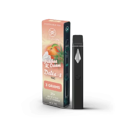 Cannabis Life Peaches n’ Cream Delta-8 Disposable Vape Pen – (3ml) - Vape Store
