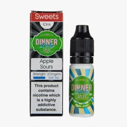 Apple Sours Nic Salt E-Liquid by Dinner Lady - 10 Pack - 10mg