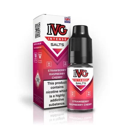 IVG Intense Nic Salt E Liquid Strawberry Raspberry Cherry - Nicotine strength#20mg>10mg