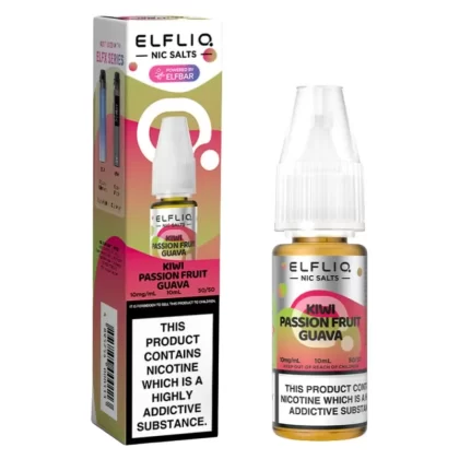 Kiwi Passion Fruit Guava Nic Salt E-Liquid by Elf Bar Elfliq (10ml) - 10mg