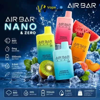 Air bar Nano 800 Puffs 0mg in UAE - Vapewizarddxb