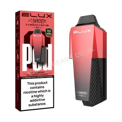 Elux Cyberover 6K Strawberry Raspberry Cherry Pods - Vapestreams Co