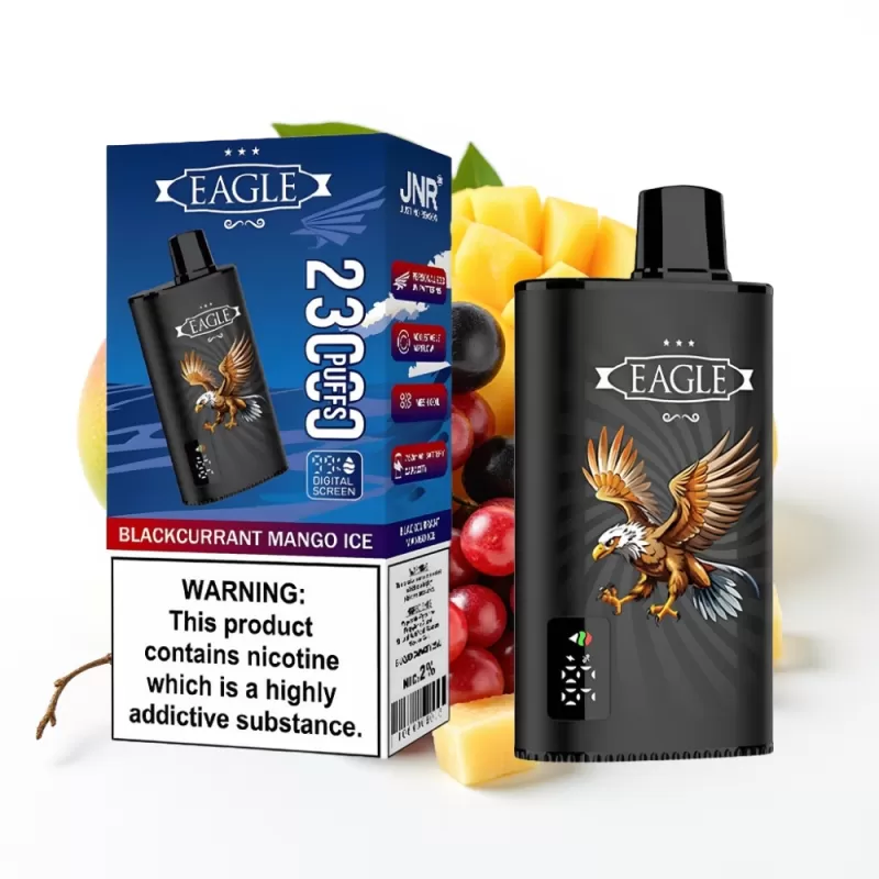 JNR EAGLE Smart 23000 Puffs Grosella Negra Mango Hielo Pantalla Digital 1.0ohm 25ml - Fumotvapemexico - Image 2
