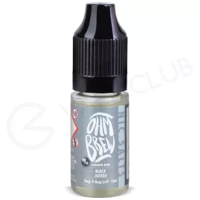 Black Jacked E-liquid by Ohm Brew 50/50 Nic Salts