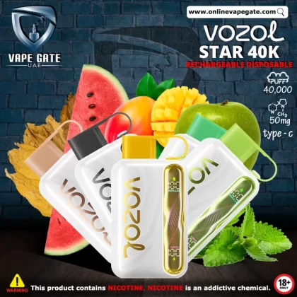 Vozol Star 40K Rechargeable Disposable Vape (40,000 Puffs) - Strawberry Ice / 50 mg
