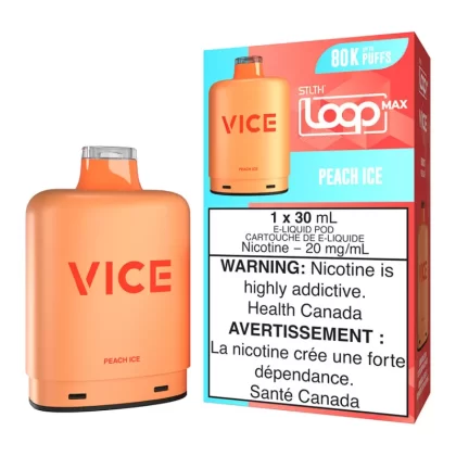 STLTH Loop Max x Vice E-Liquid Pod Pack - Peach Ice 30ml - 20mg/ml