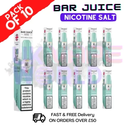 Menthol Bar Juice 5000 Nic Salt | Box of 10 | ONLY £13.99