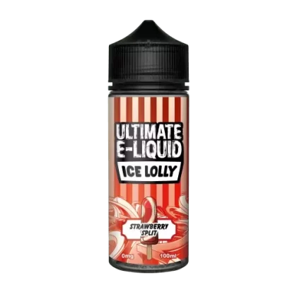 STRAWBERRY SPLIT E LIQUID BY ULTIMATE E-LIQUID – ICE LOLLY 100ML 70VG