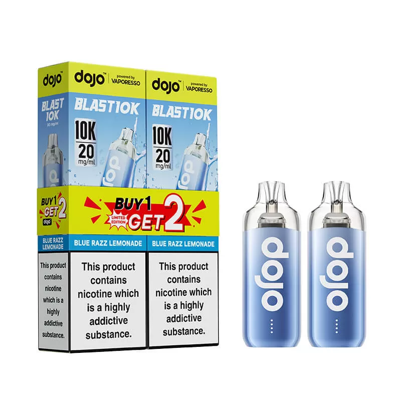 Vaporesso DOJO Blast 10K Prefilled Pod Vape Kit 2pk - Blueberry Sour Raspberry - Image 2