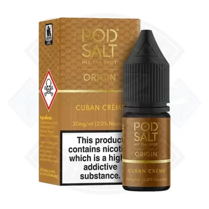 Pod Salt Origin – Cuban Creme 10ml - Size#5mg>11mg>20mg