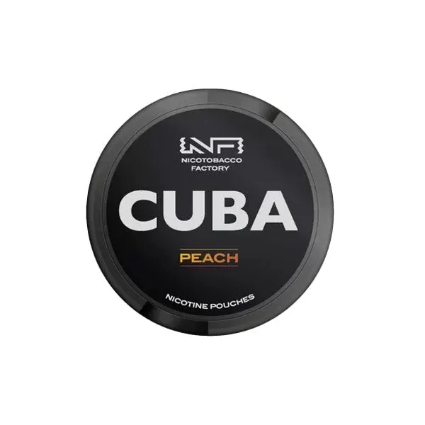 CUBA Black Nicotine Pouches Peach - Strength#43mg
